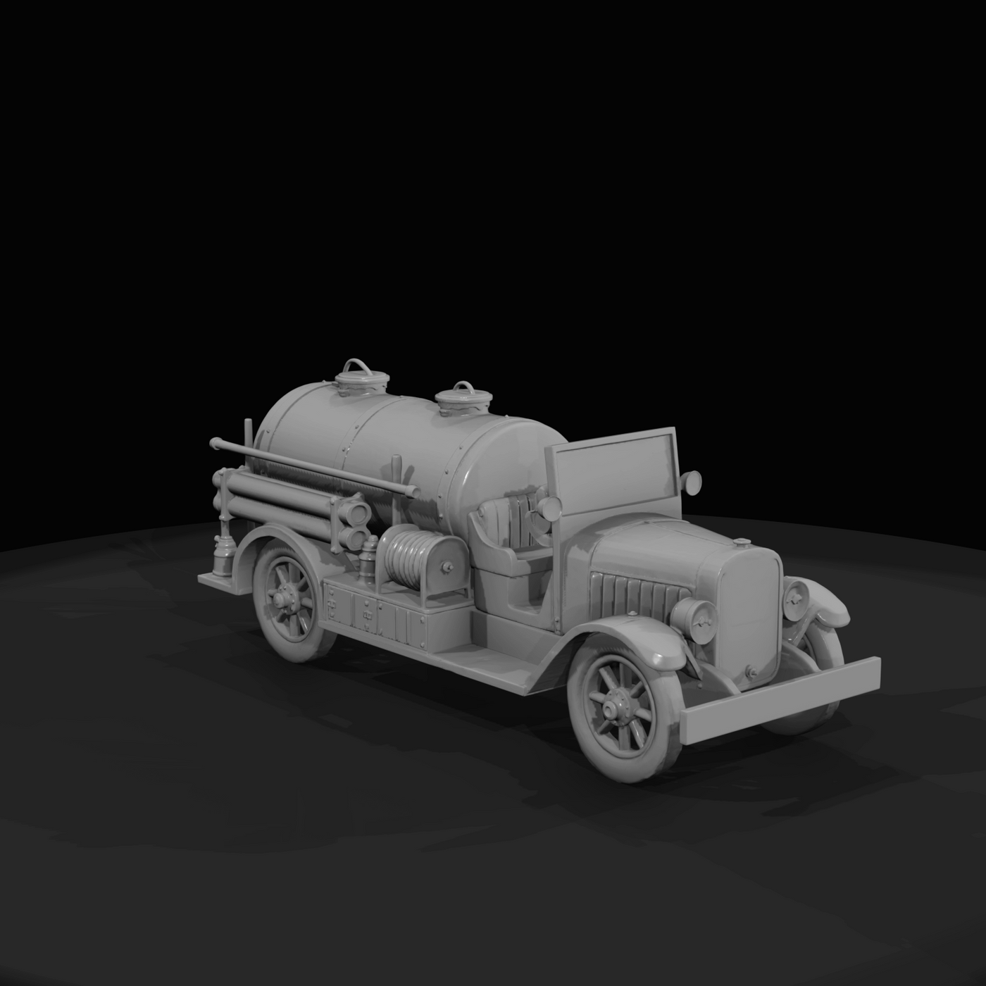 vintage fire truck (tanker)