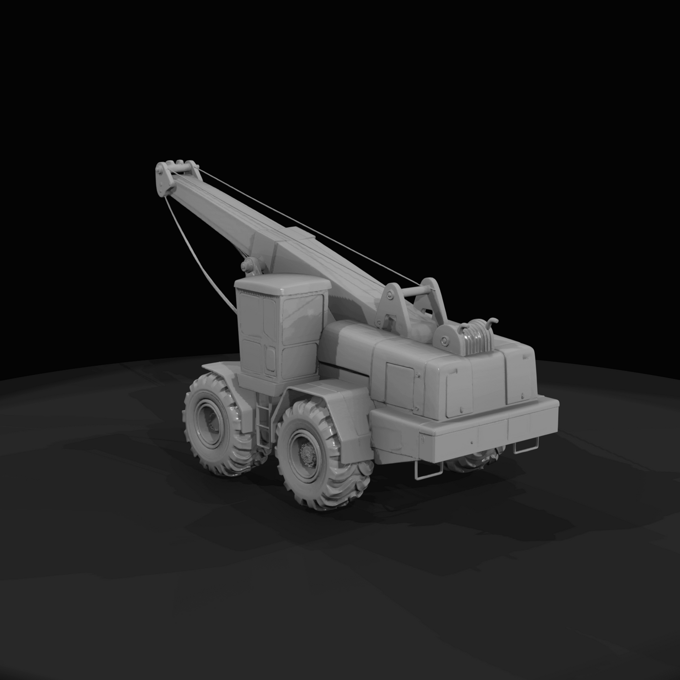 Construction Earthmoving Scraper Used For Hauling And Leveling Soil (1980s)