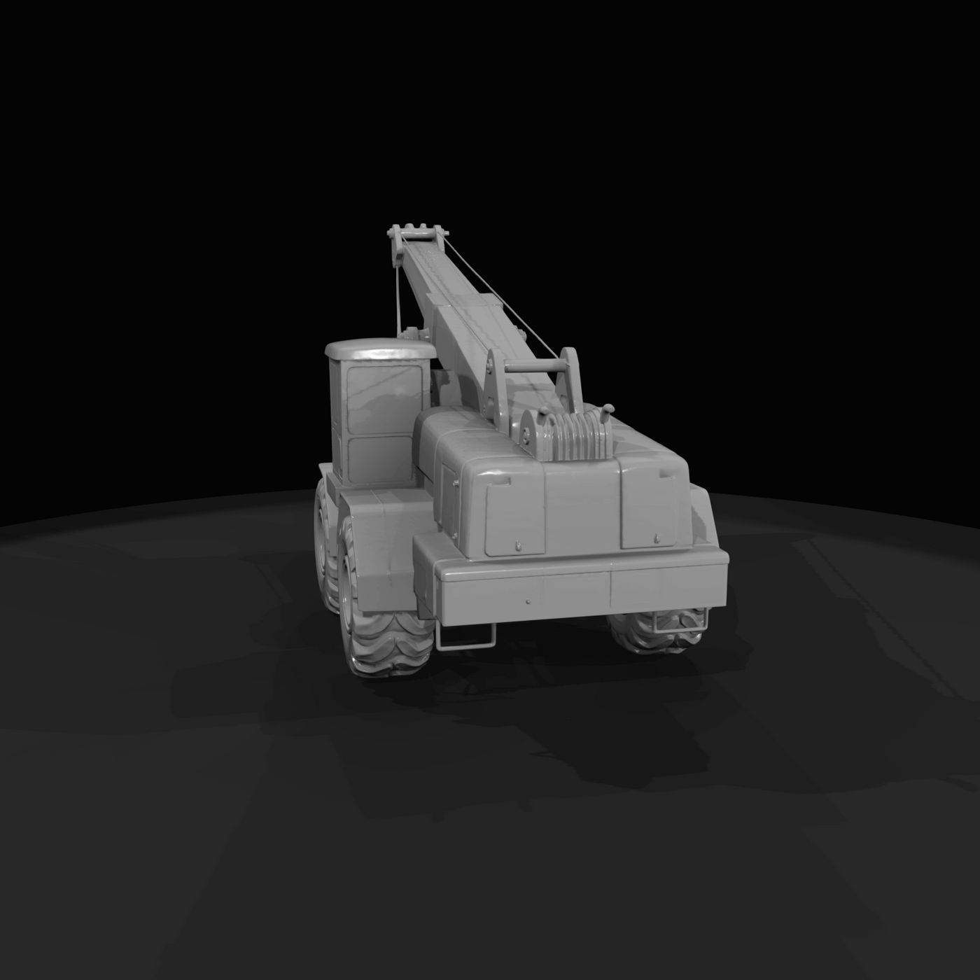 Construction Earthmoving Scraper Used For Hauling And Leveling Soil (1980s)