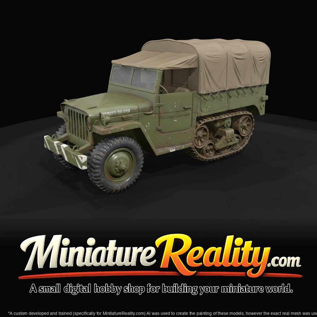 Military Half Track Cargo Vehicle (1940s)