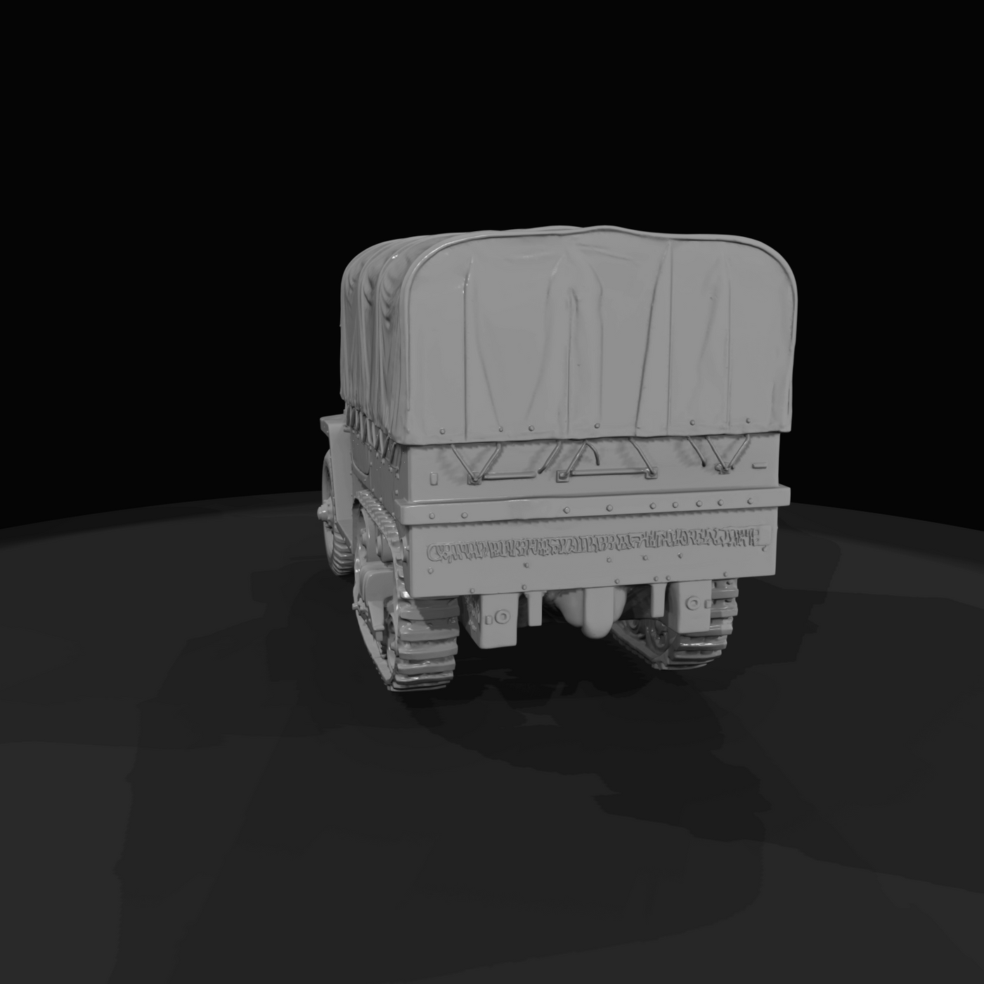 Military Half Track Cargo Vehicle (1940s)