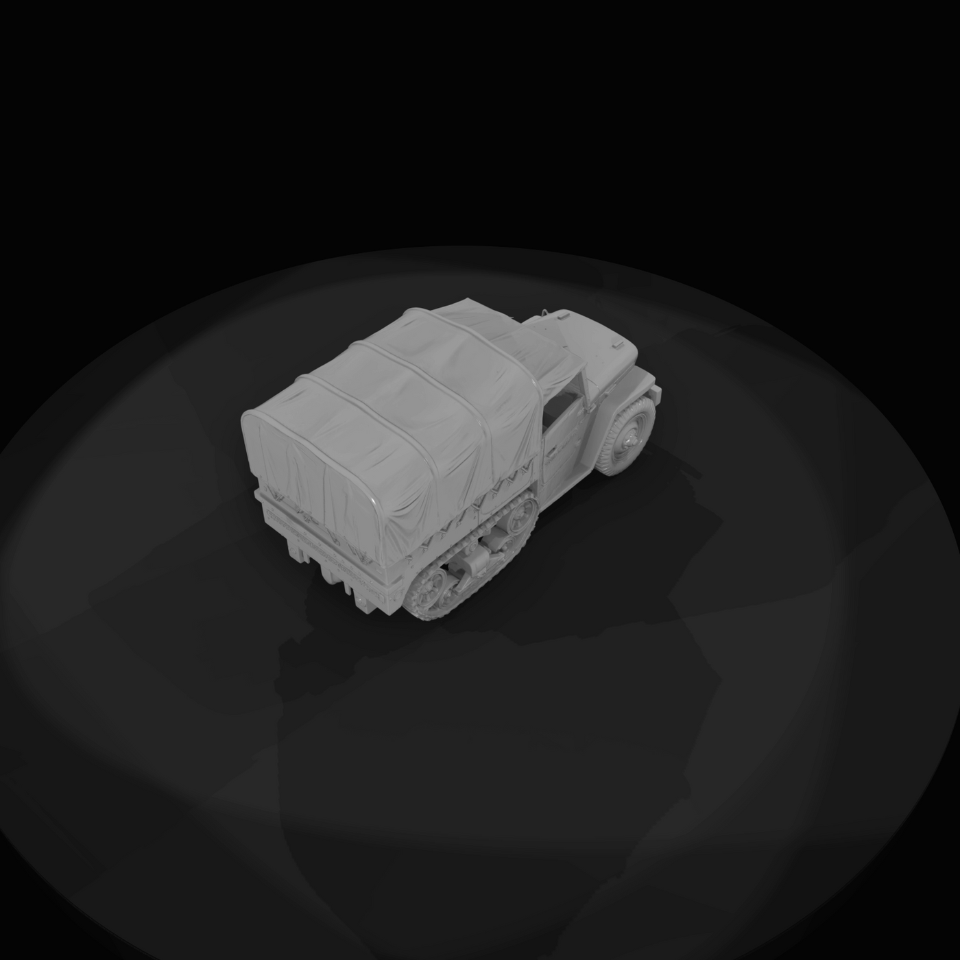 Military Half Track Cargo Vehicle (1940s)