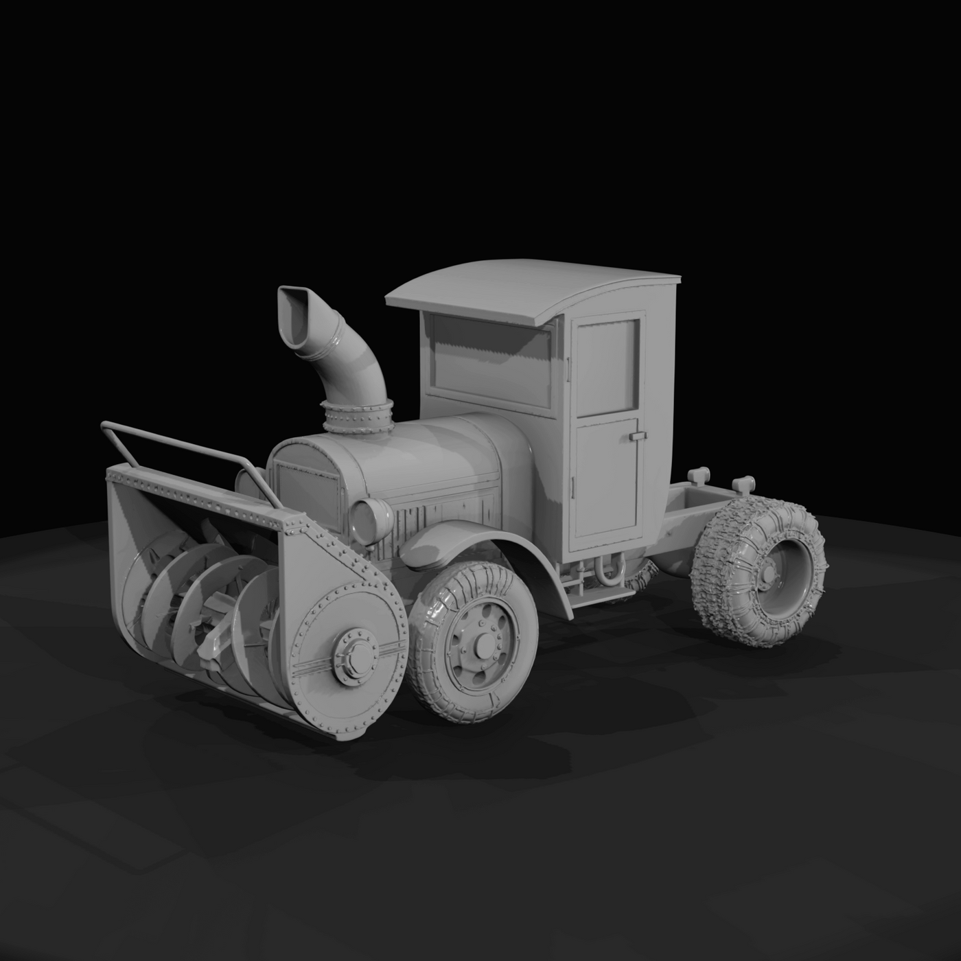 Truck Mounted Rotary Snowblower (1910s-1920s)