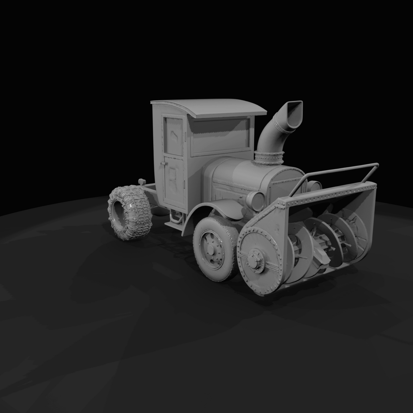 Truck Mounted Rotary Snowblower (1910s-1920s)