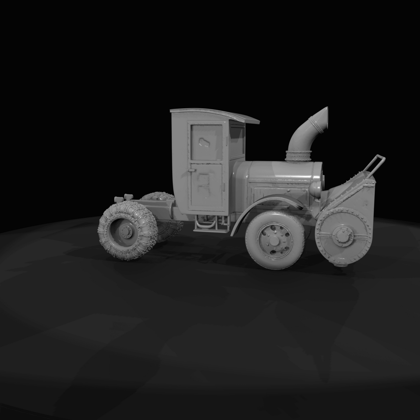 Truck Mounted Rotary Snowblower (1910s-1920s)
