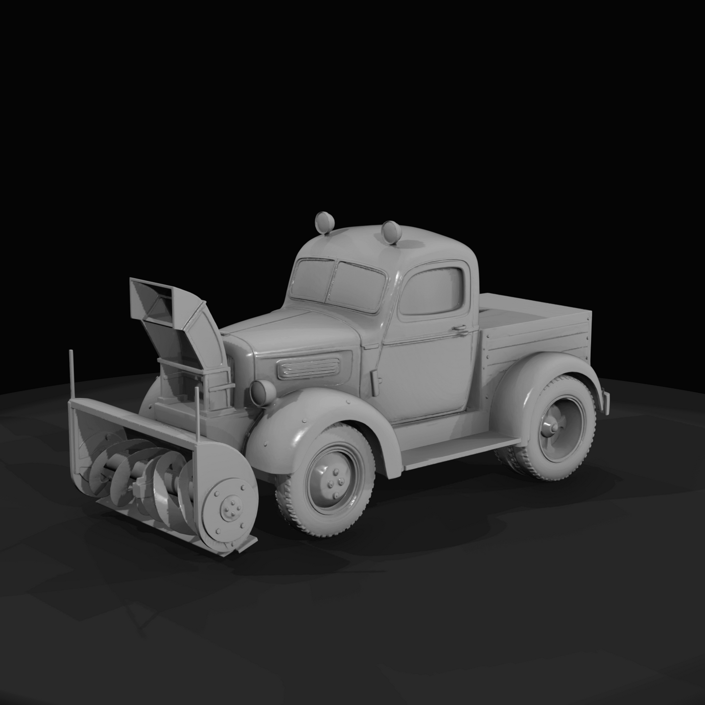 Truck Mounted Rotary Snowblower Antique Heritage Equipment (1930s)