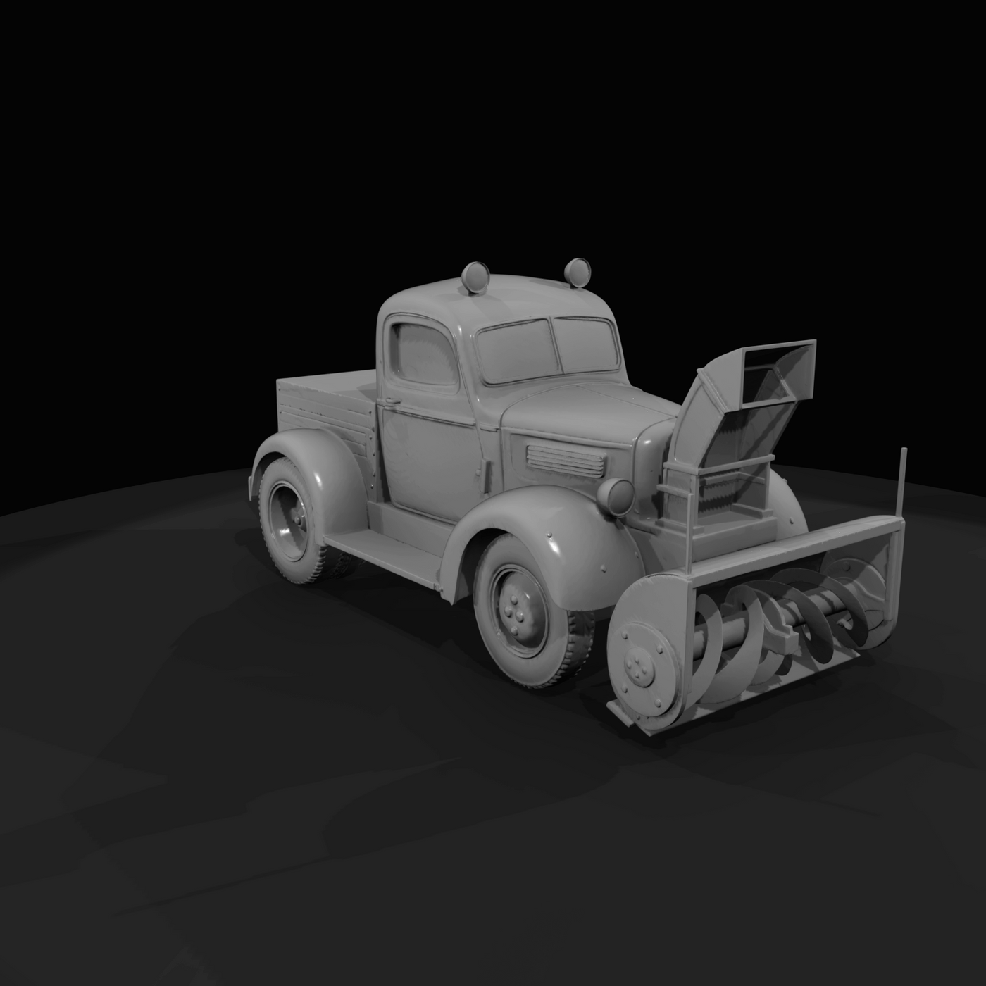 Truck Mounted Rotary Snowblower Antique Heritage Equipment (1930s)