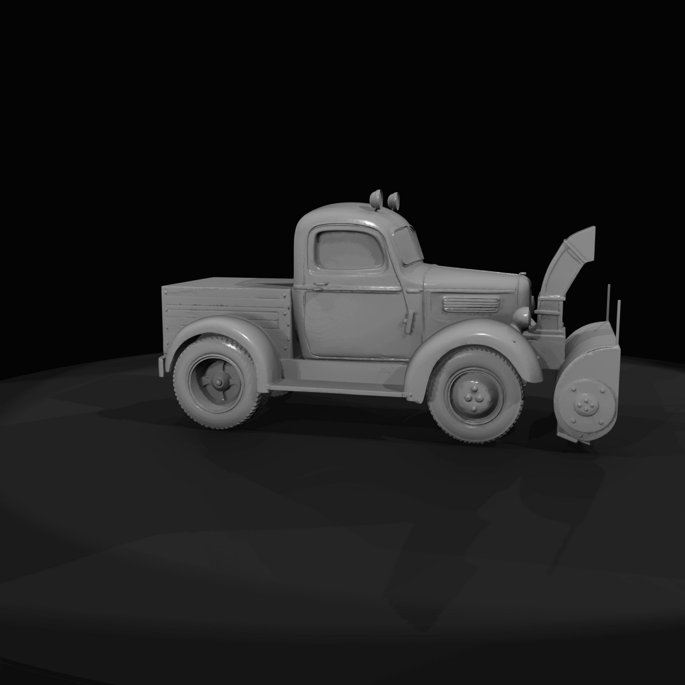 Truck Mounted Rotary Snowblower Antique Heritage Equipment (1930s)