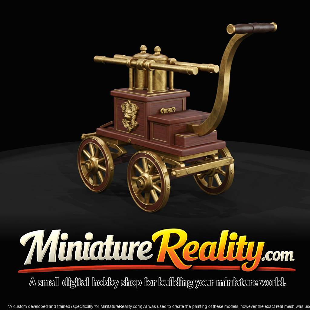 Hand Pumped Fire Engine Cart (late 19th century)