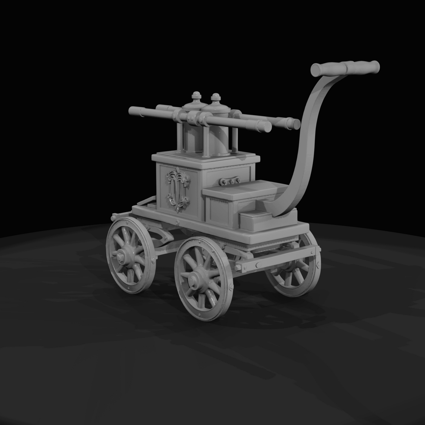 Hand Pumped Fire Engine Cart (late 19th century)