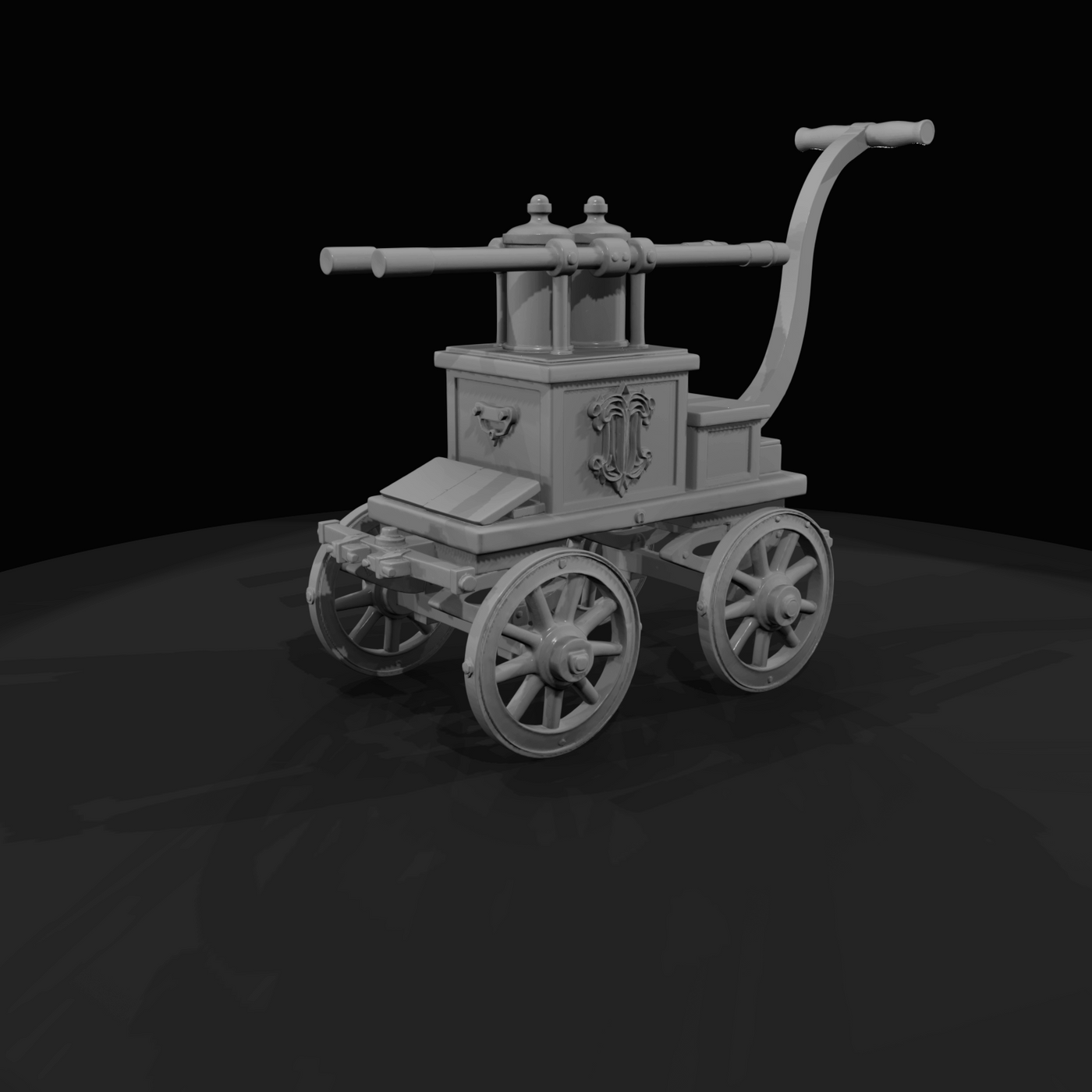 Hand Pumped Fire Engine Cart (late 19th century)