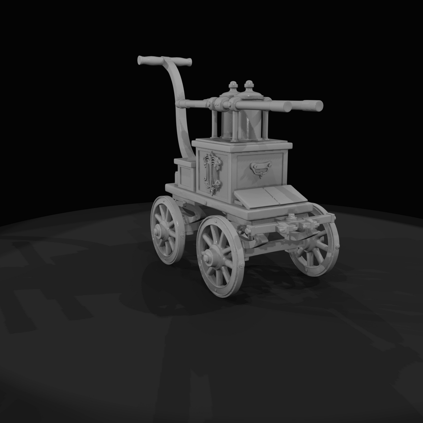 Hand Pumped Fire Engine Cart (late 19th century)