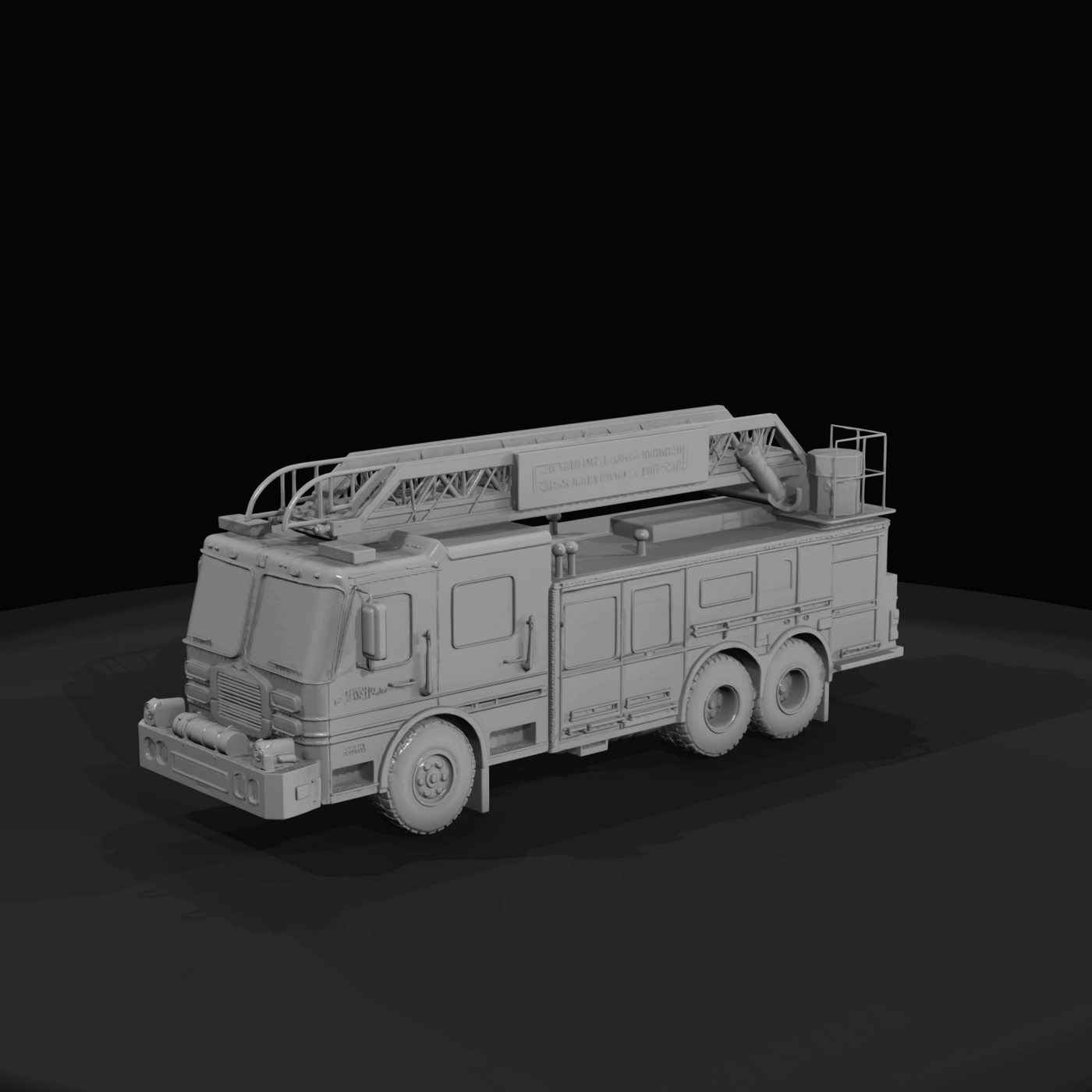 Aerial ladder fire truck