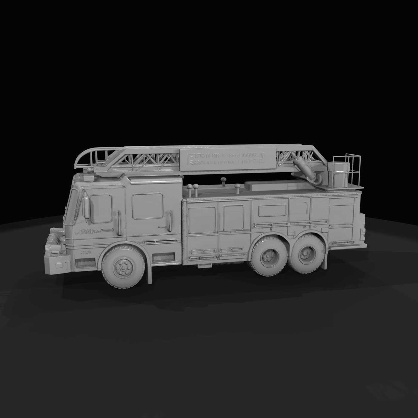 Aerial ladder fire truck