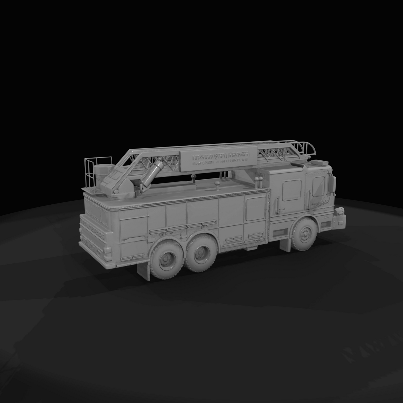 Aerial ladder fire truck