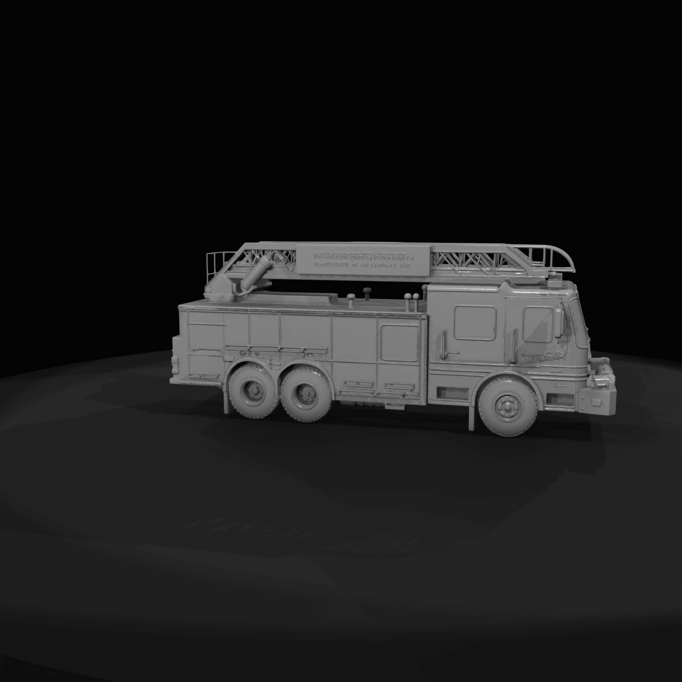 Aerial ladder fire truck