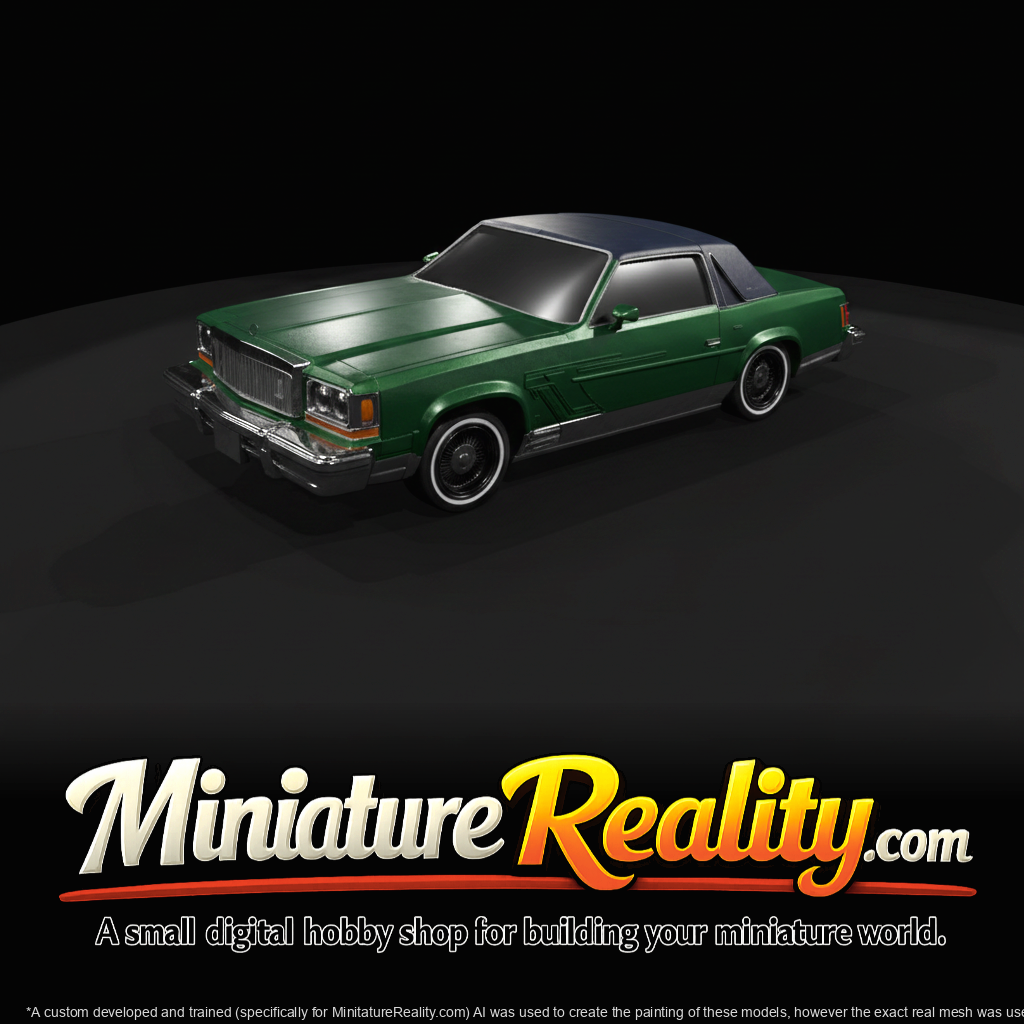 Lowrider Car Show Figure (1970s-1980s) — Customized Car Two Door Coupe
