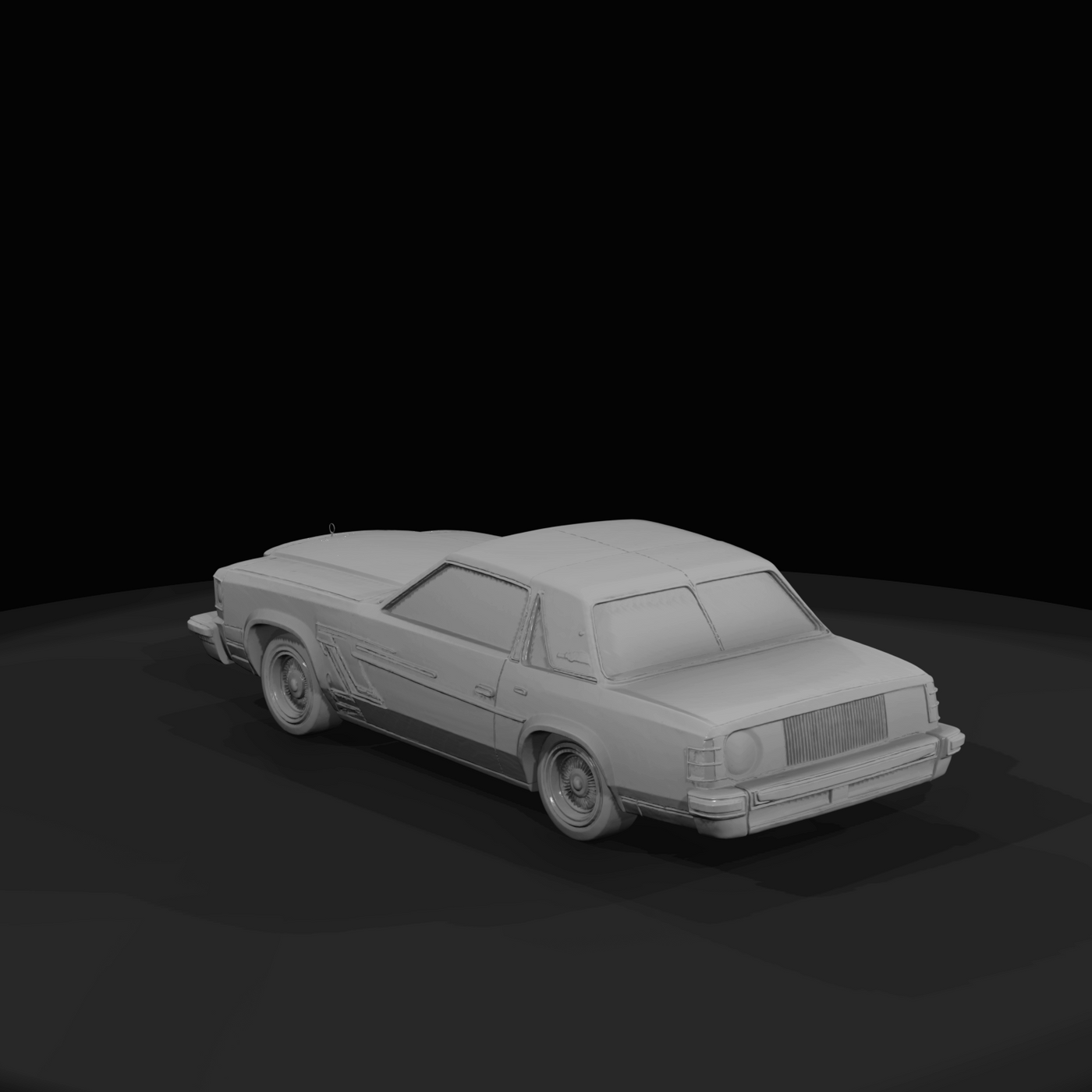 Lowrider Car Show Figure (1970s-1980s) — Customized Car Two Door Coupe