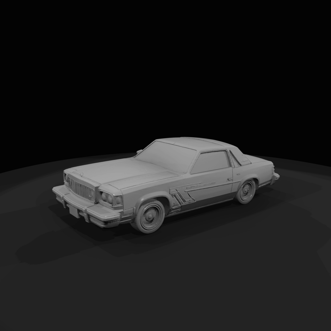 Lowrider Car Show Figure (1970s-1980s) — Customized Car Two Door Coupe
