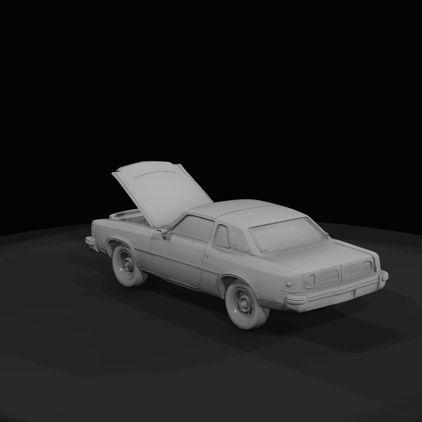 Lowrider Car Show Figure (1970s-1980s) — Classic Two Door Coupe Style