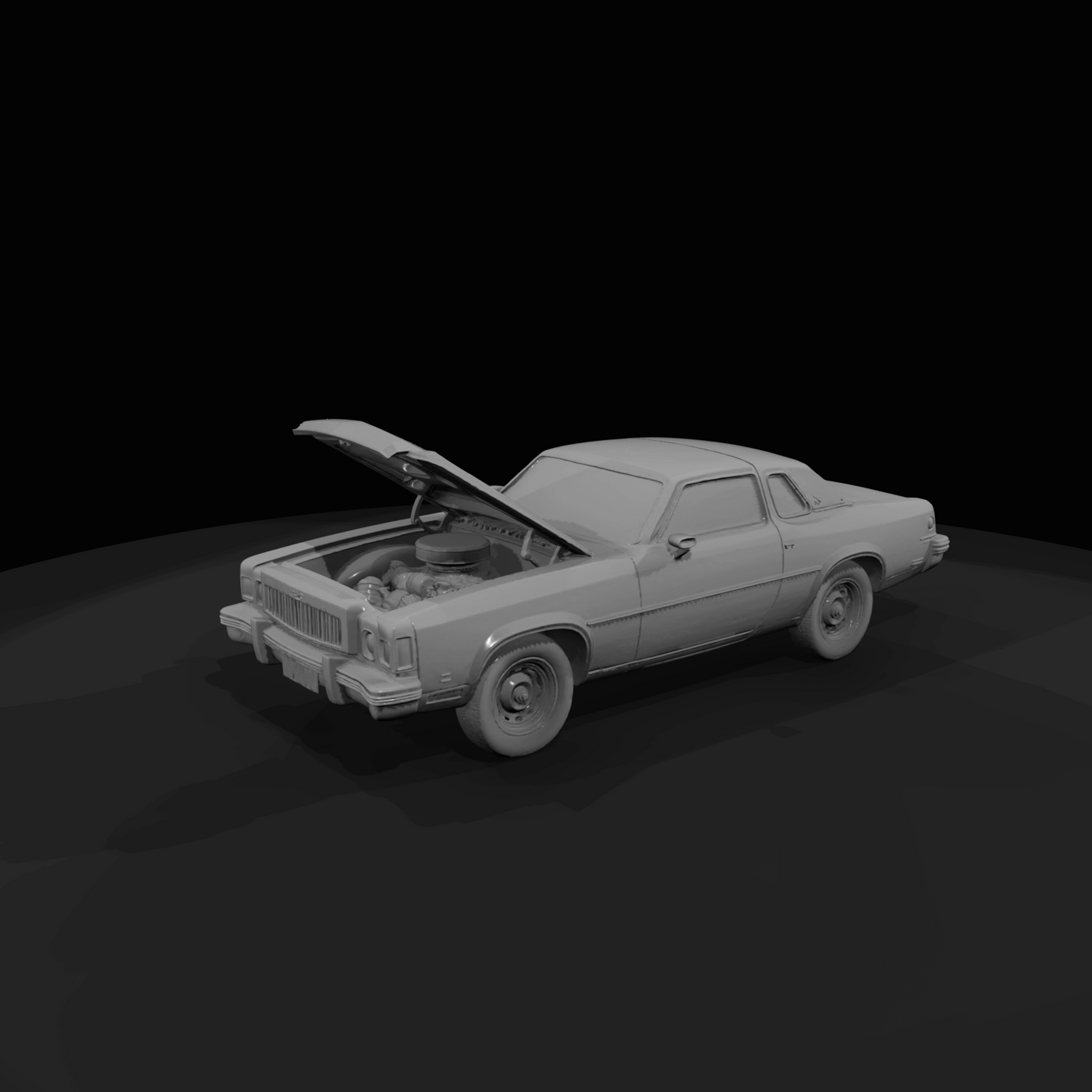 Lowrider Car Show Figure (1970s-1980s) — Classic Two Door Coupe Style