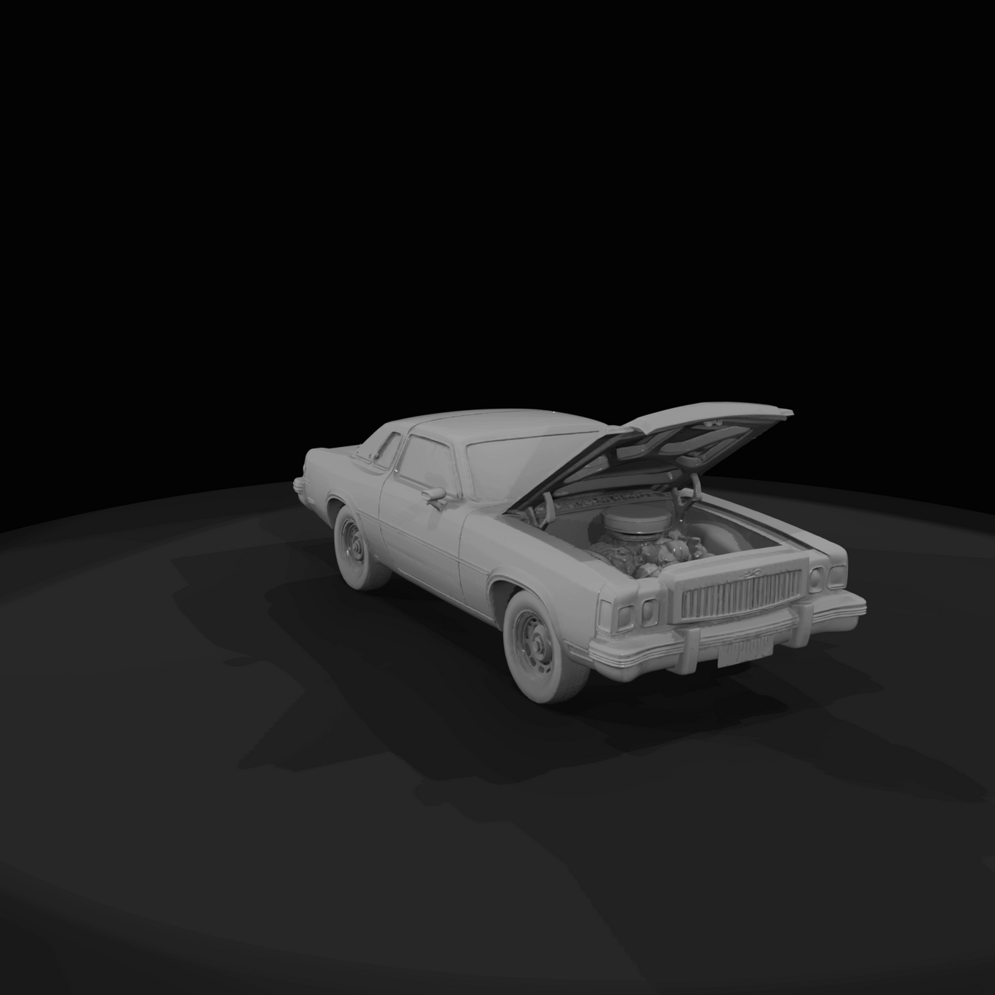 Lowrider Car Show Figure (1970s-1980s) — Classic Two Door Coupe Style