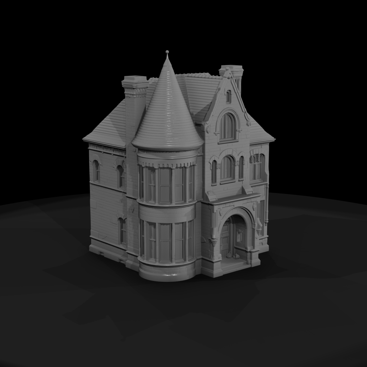 Victorian Turreted Stone Facade