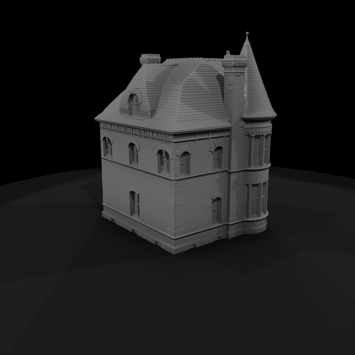 Victorian Turreted Stone Facade