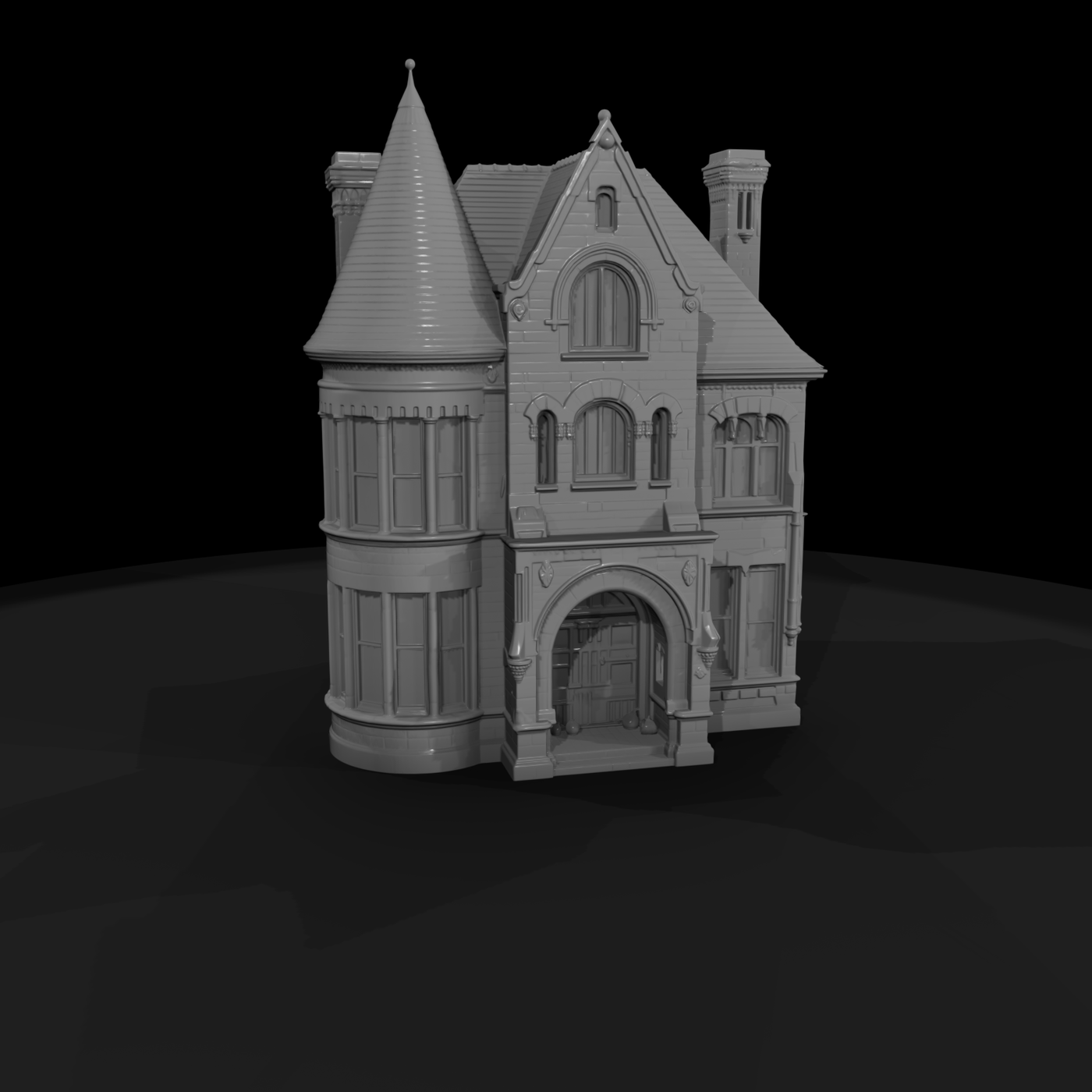 Victorian Turreted Stone Facade