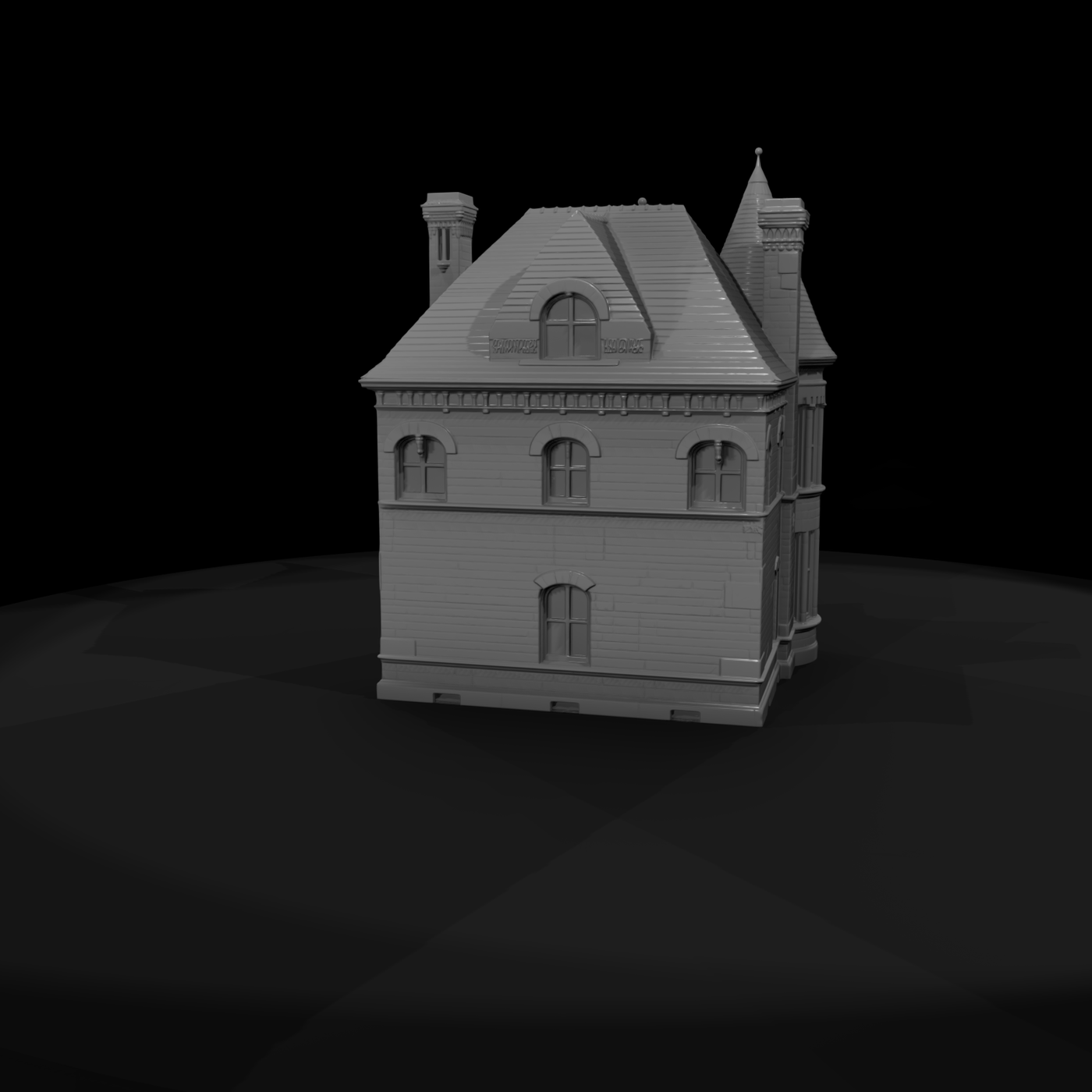 Victorian Turreted Stone Facade