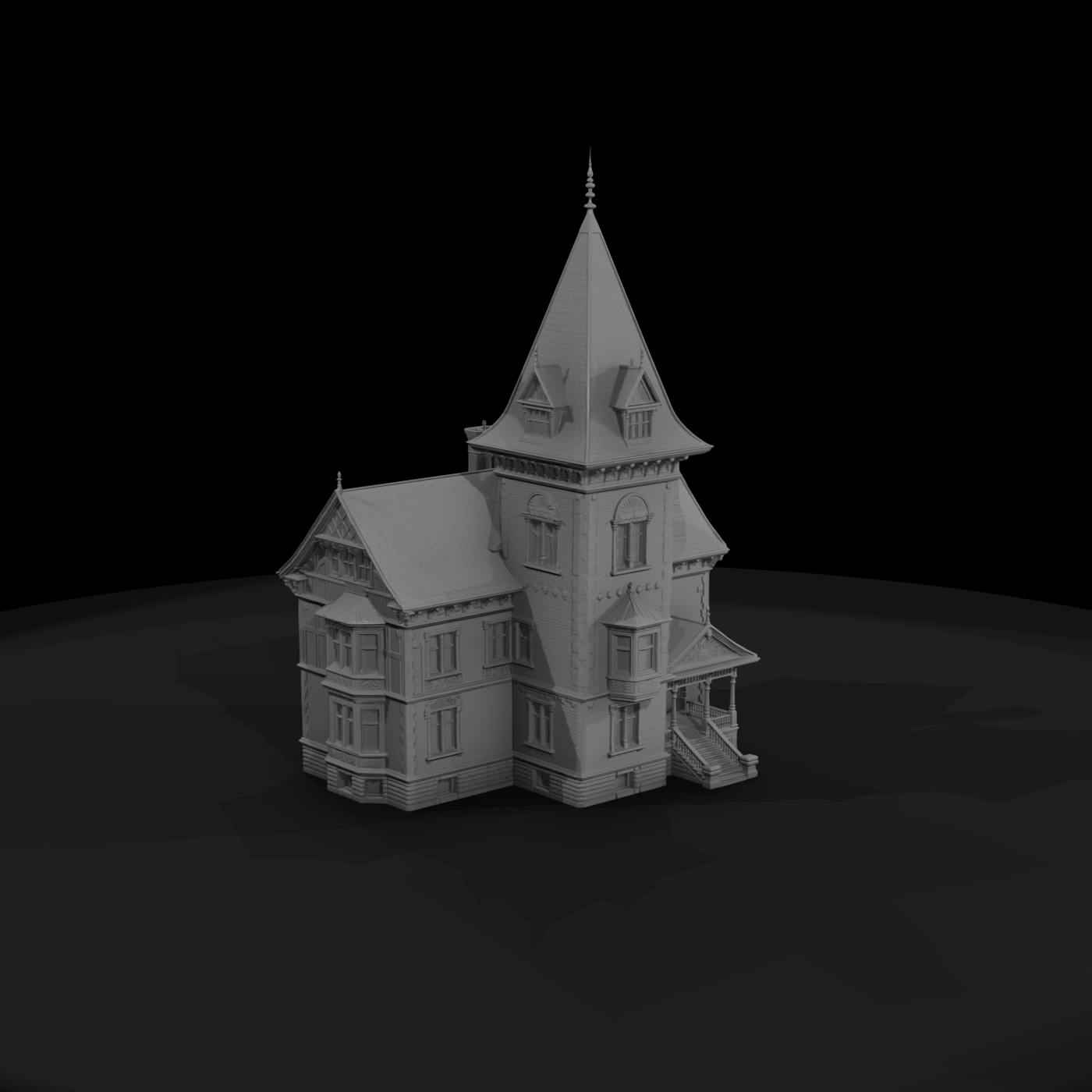 Victorian Mansion with Turret