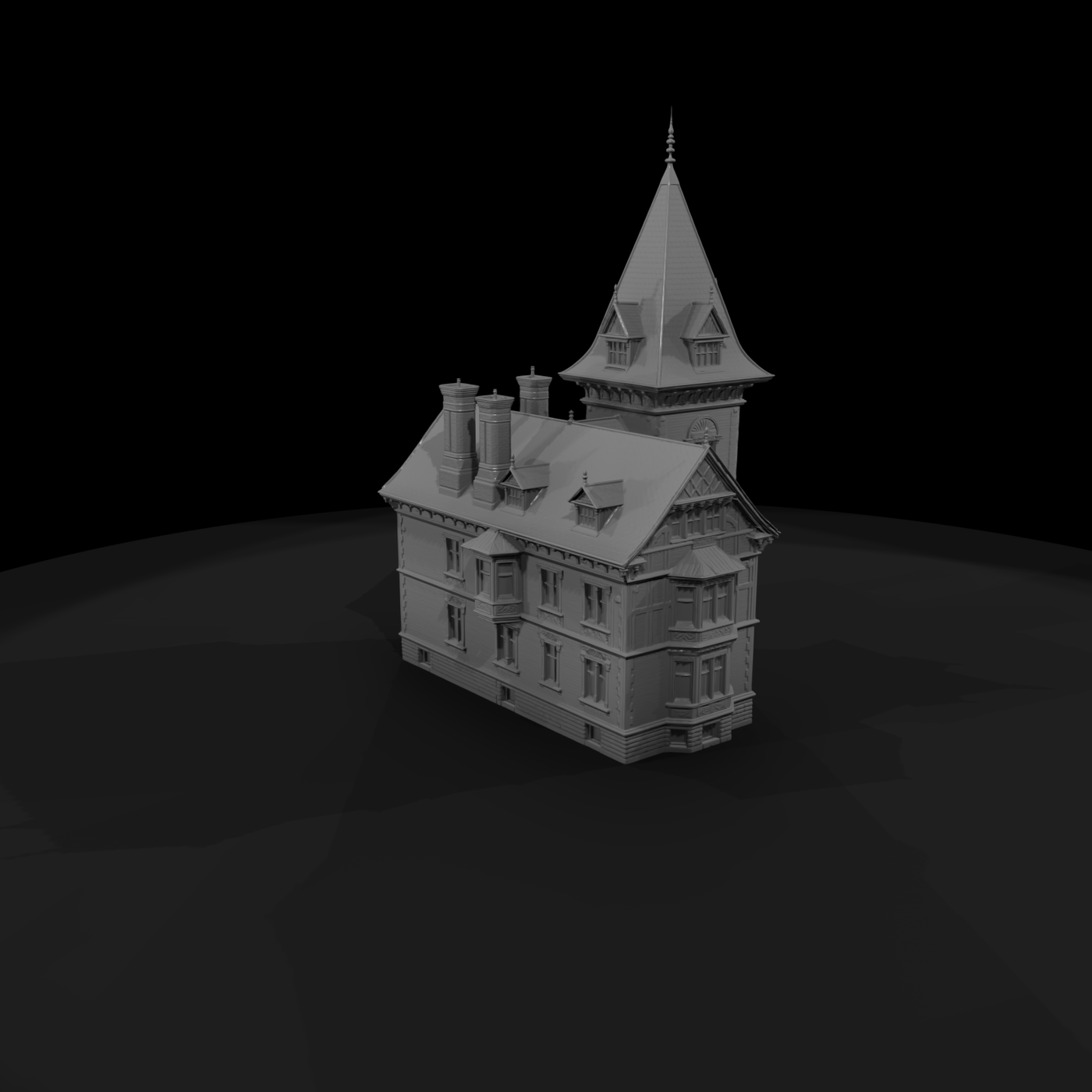 Victorian Mansion with Turret