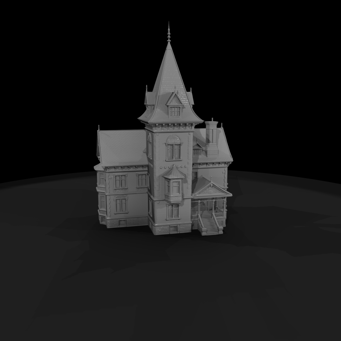 Victorian Mansion with Turret
