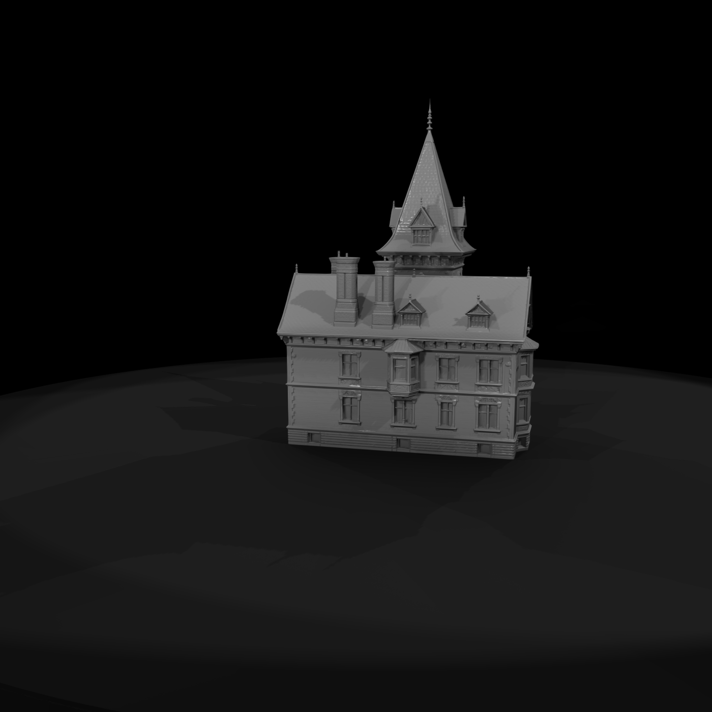 Victorian Mansion with Turret