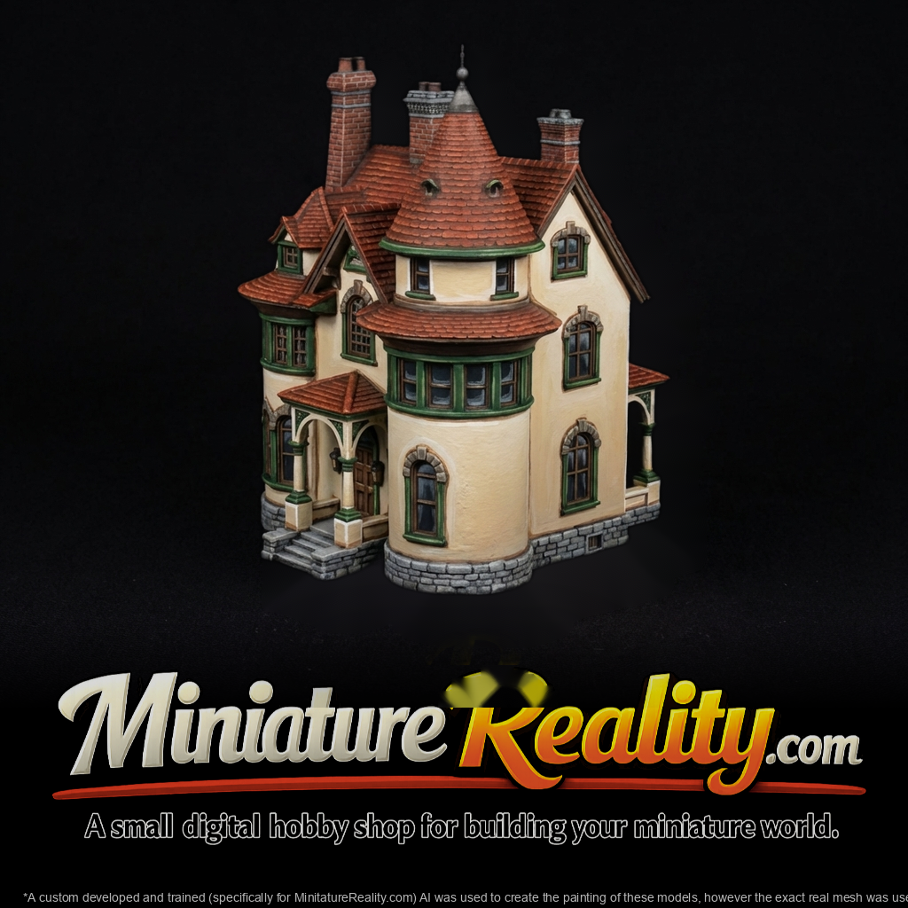 Victorian Twin-Turret House Facade
