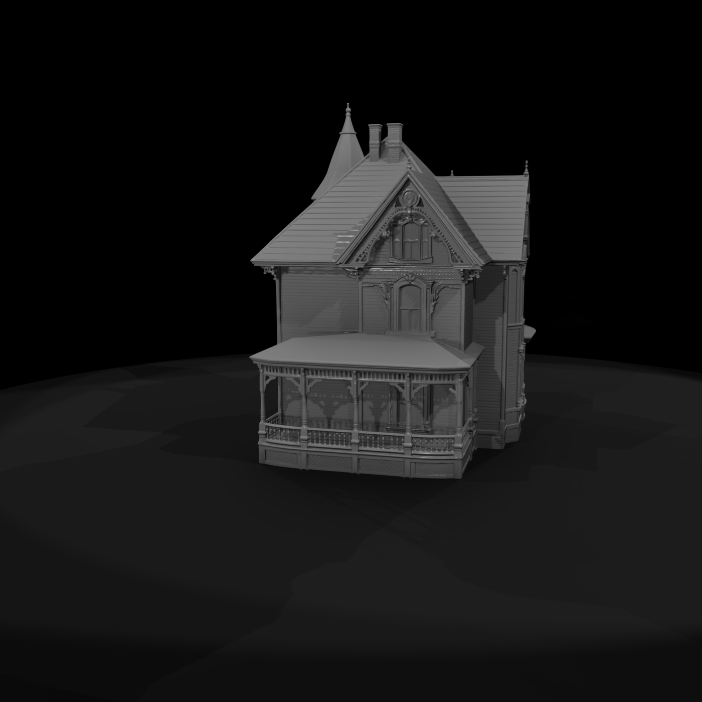 Victorian turret house facade