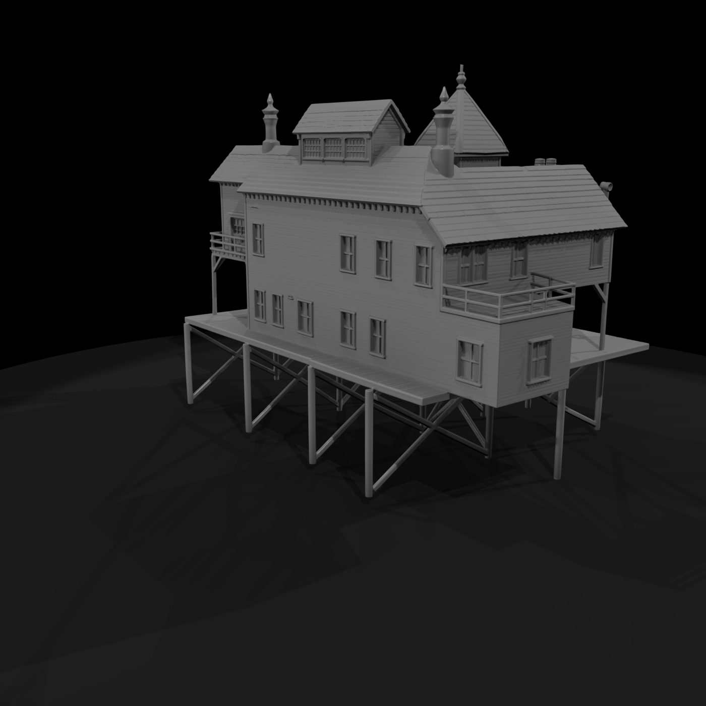 Stilted Dockside Platform House