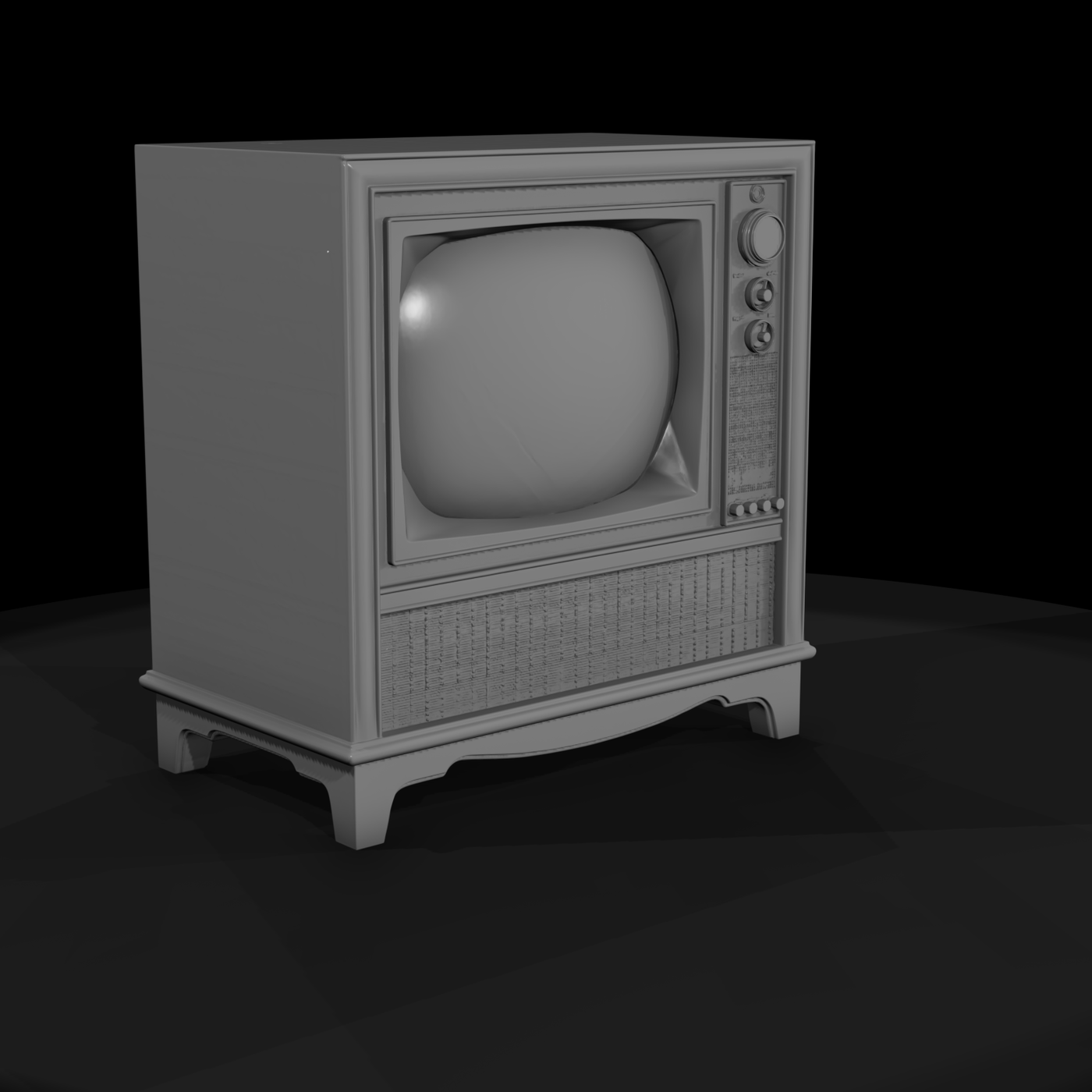 Mid‑Century Console TV Cabinet