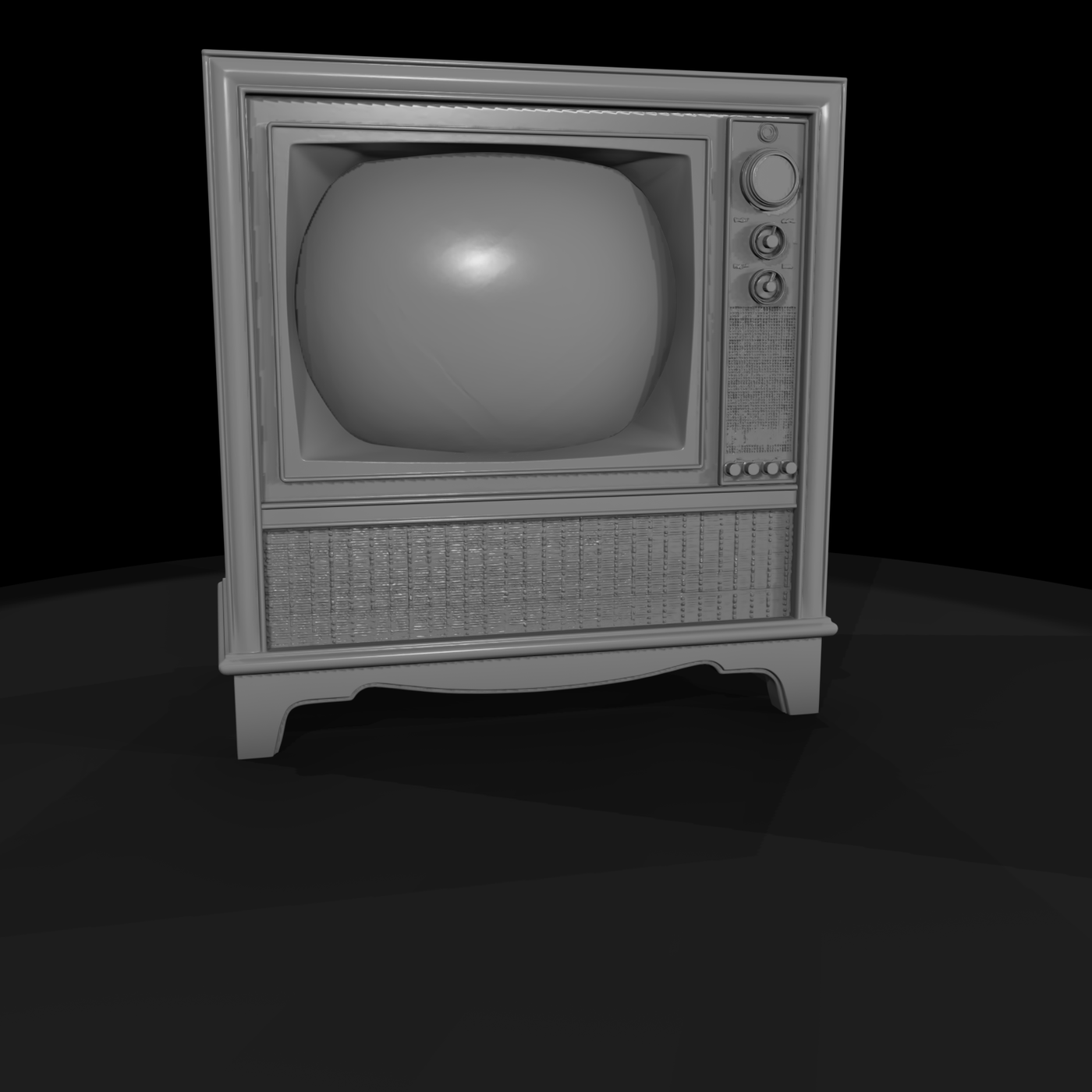 Mid‑Century Console TV Cabinet