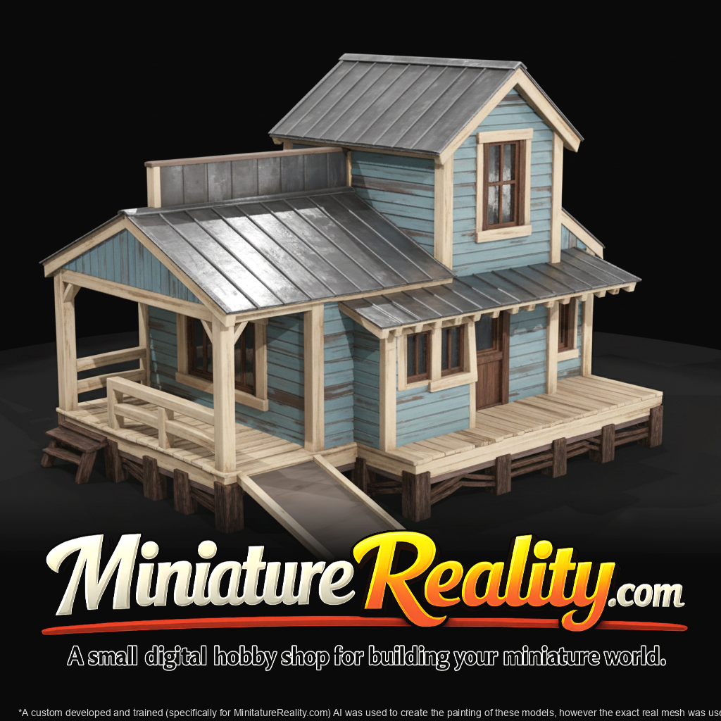 stilted coastal cottage (miniature model)