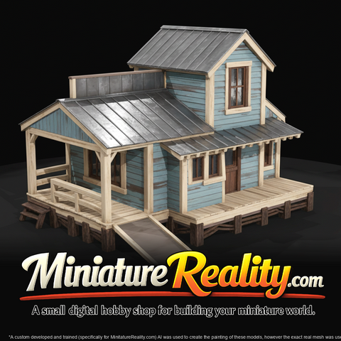 stilted coastal cottage (miniature model)