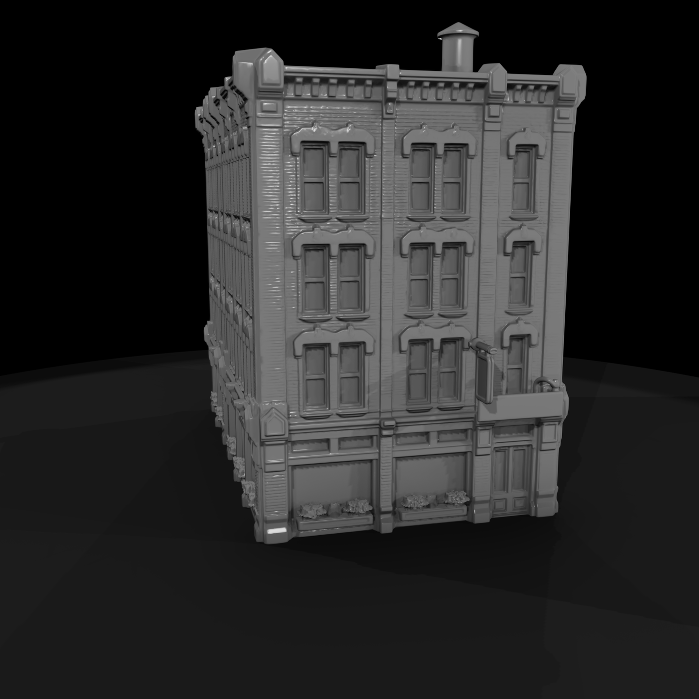 Victorian 4-Storey Storefront Building