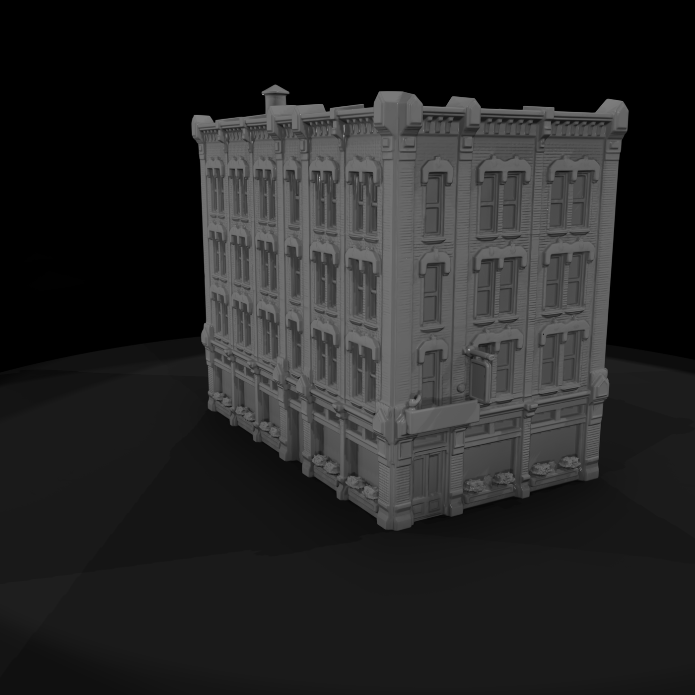 Victorian 4-Storey Storefront Building