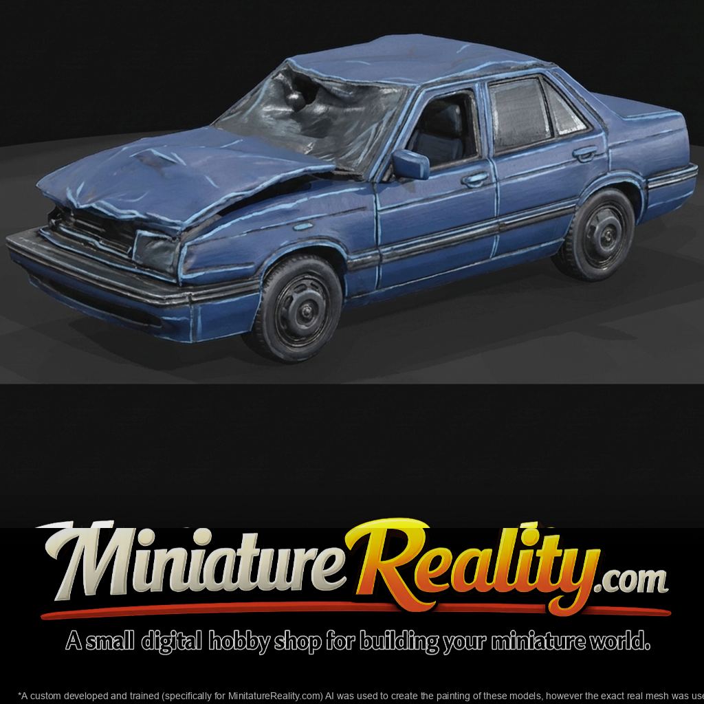 80s wrecked Nissan Sentra (estimated)
