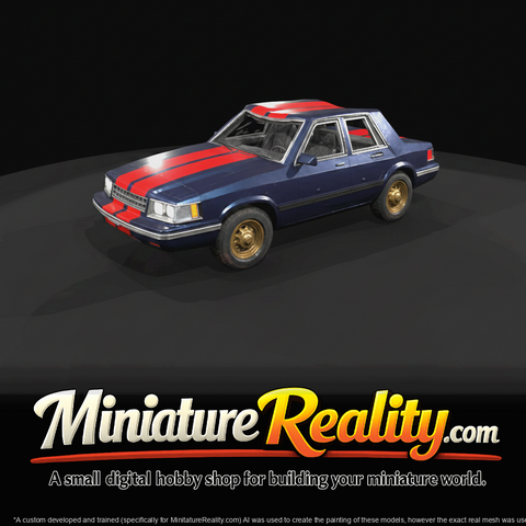 80s wrecked Plymouth Reliant (estimated)