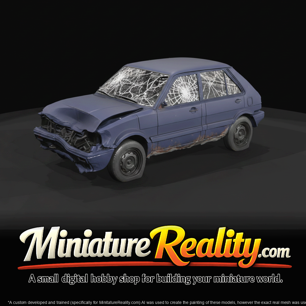 80s wrecked Subaru Justy (estimated)