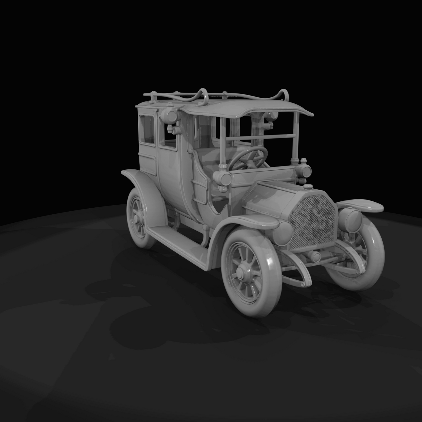 Brass Era passenger car (circa 1910s) — Model T / early sedan family resemblance