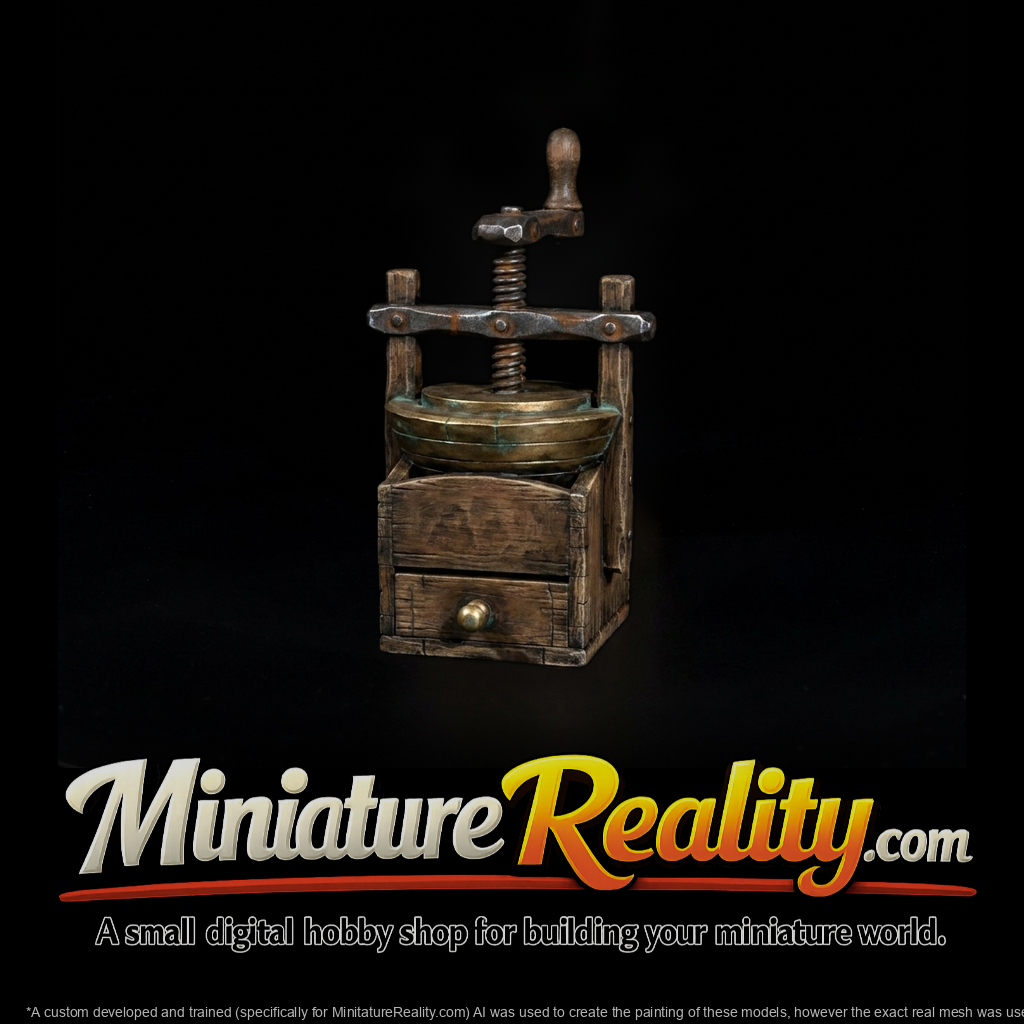 Antique Tabletop Screw Press and Layouts