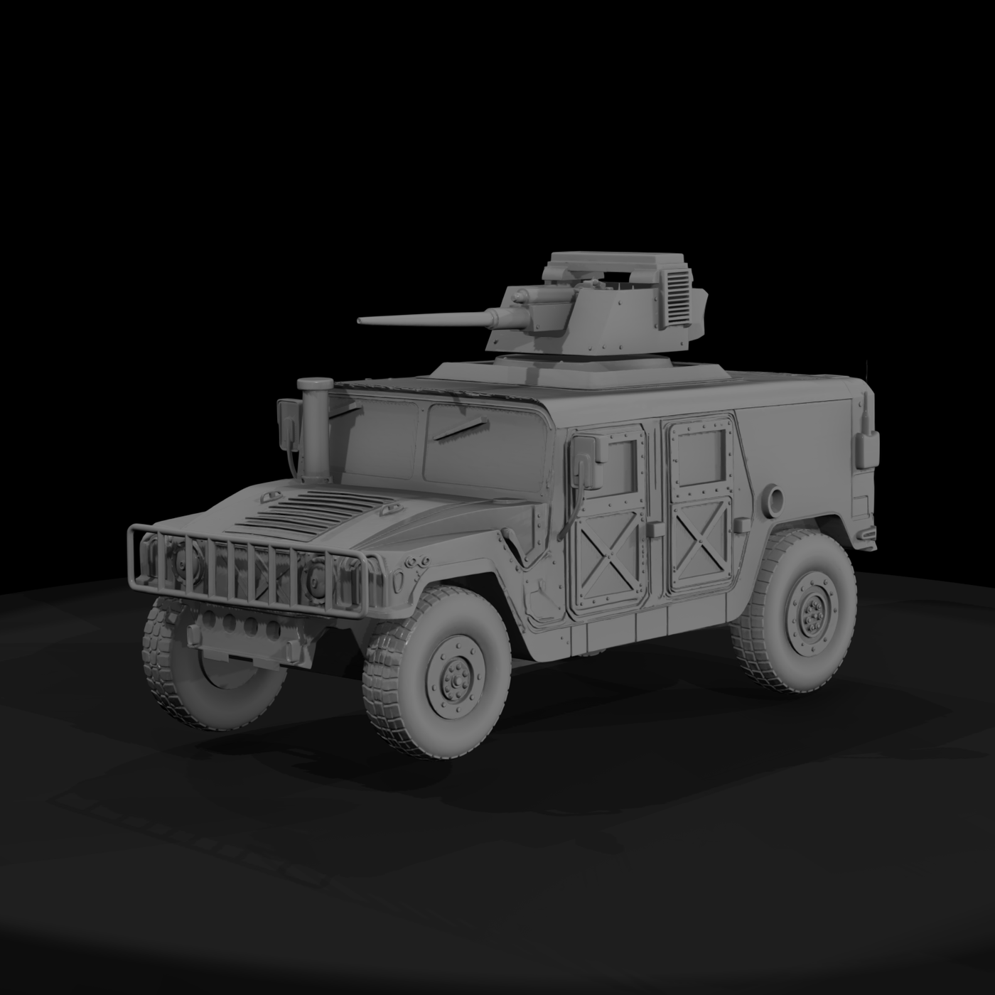 Armed Humvee HMMWV HO 1:87 for Dioramas