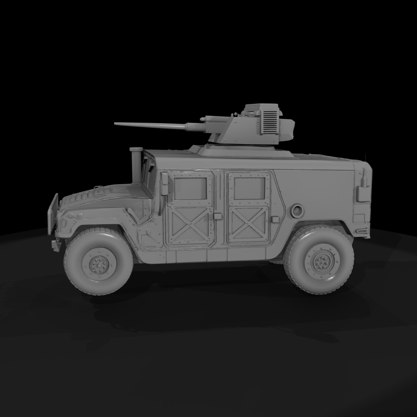 Armed Humvee HMMWV HO 1:87 for Dioramas